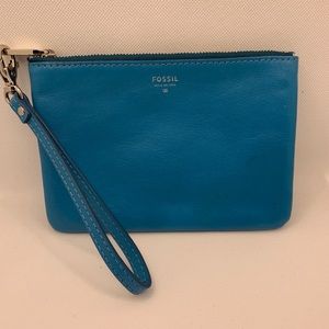 Fossil - Leather Travel Wristlet - Blue